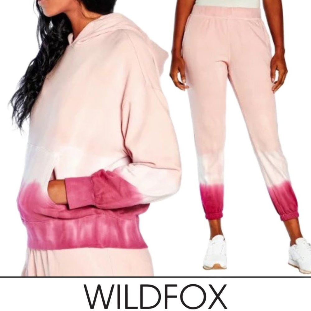 NWT Wildfox Tie Dye Sweatsuit 2-Piece Set Sweatshirt & Jogger Sweat Pants